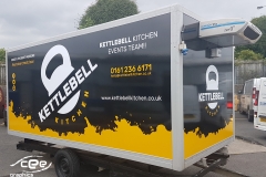 Kettlebell fridge unit wrapping and signage