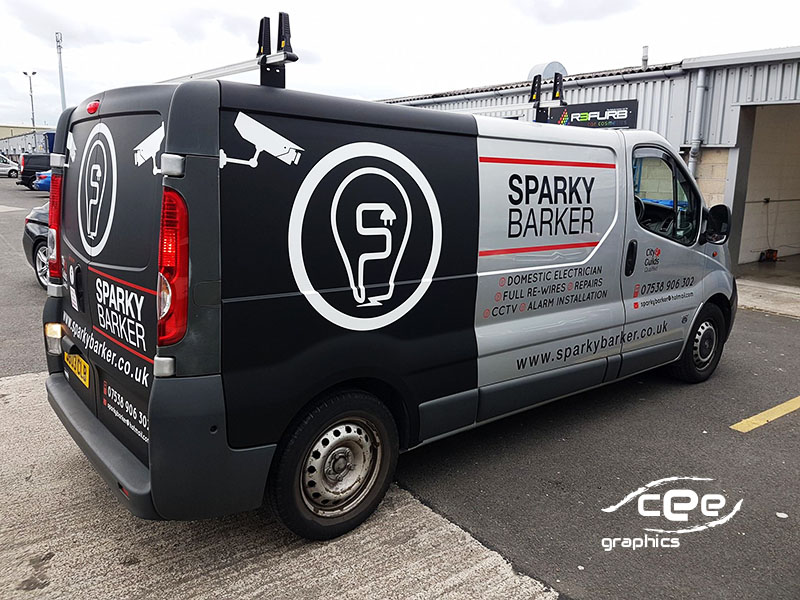 Sparky Barker van wrapping