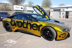 Gold Chrome car wrapping