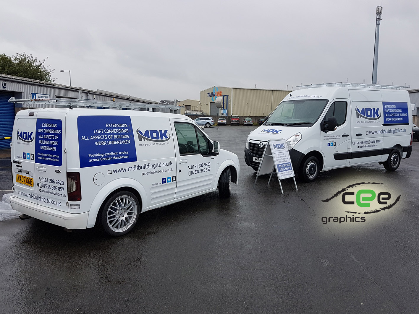 MDK van signs Manchester | Cee Graphics | Vehicle Signs Experts Manchester