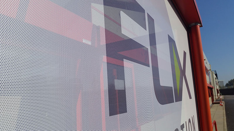 Perforated window graphics