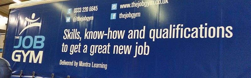 The Job Gym Trailer Signs