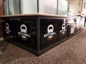 Counter panel wrapping and branding